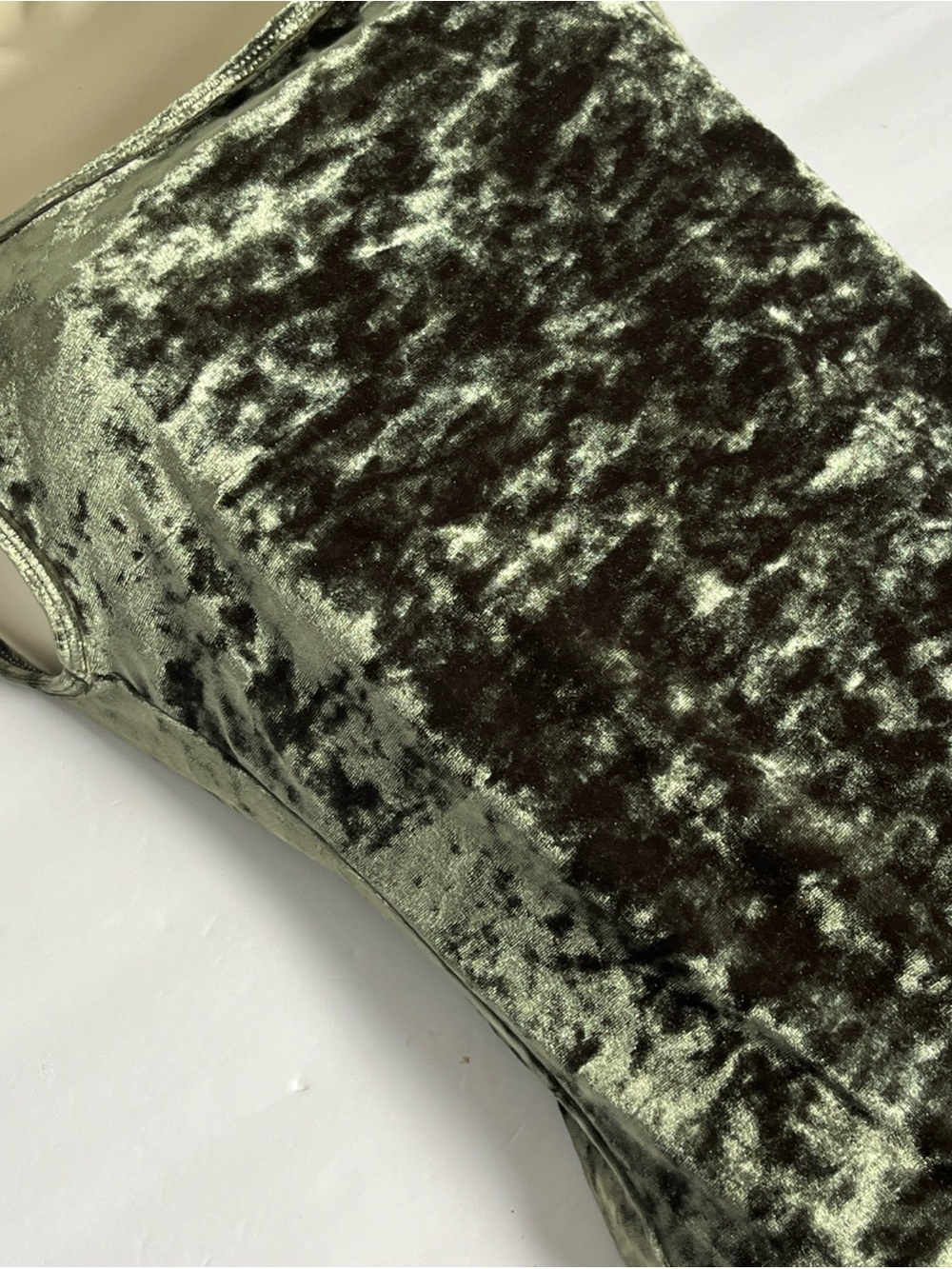 Green Crushed Velvet Tank Bodysuit Lou & Grey Sz M Forest Fairy Festival Boho - Picture 4 of 13